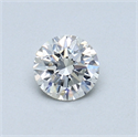 0.40 quilates, Redondo Diamante , Color F, claridad SI1 y certificado por EGL