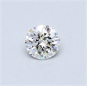 0.30 quilates, Redondo Diamante , Color D, claridad SI1 y certificado por EGL