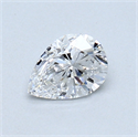 0.50 Carats, Pear Diamond with  Cut, D Color, SI1 Clarity and Certified by GIA