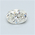 0.61 Carats, Oval Diamond with  Cut, H Color, SI2 Clarity and Certified by GIA