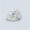 0.44 Carats, Pear Diamond with  Cut, G Color, VS2 Clarity and Certified by GIA