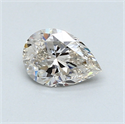 0.64 Carats, Pear Diamond with  Cut, J Color, SI1 Clarity and Certified by GIA