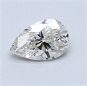 0.61 quilates, De pera Diamante , Color J, claridad SI2 y certificado por GIA