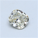 0.51 Carats, Cushion Diamond with  Cut, L Color, SI1 Clarity and Certified by GIA