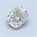 1.03 Carats, Cushion Diamond with  Cut, K Color, I1 Clarity and Certified by GIA