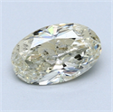1.11 Carats, Oval Diamond with  Cut, I Color, SI2 Clarity and Certified by EGL