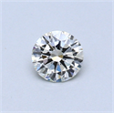 0.30 Carats, Round Diamond with Excellent Cut, I Color, VVS2 Clarity and Certified by EGL