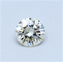 0.33 Carats, Round Diamond with Excellent Cut, H Color, VVS1 Clarity and Certified by EGL