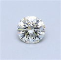 0.33 Carats, Round Diamond with Excellent Cut, H Color, VVS1 Clarity and Certified by EGL