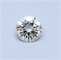 0.34 Carats, Round Diamond with Excellent Cut, H Color, VVS2 Clarity and Certified by EGL