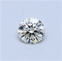 0.35 Carats, Round Diamond with Excellent Cut, I Color, IF Clarity and Certified by EGL