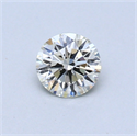 0.35 Carats, Round Diamond with Excellent Cut, I Color, VVS2 Clarity and Certified by EGL