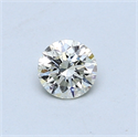 0.36 Carats, Round Diamond with Excellent Cut, I Color, VVS1 Clarity and Certified by EGL