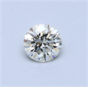 0.37 Carats, Round Diamond with Excellent Cut, H Color, VS1 Clarity and Certified by EGL