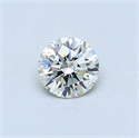 0.37 Carats, Round Diamond with Excellent Cut, H Color, IF Clarity and Certified by EGL