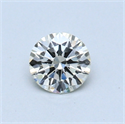0.38 Carats, Round Diamond with Excellent Cut, H Color, VS1 Clarity and Certified by EGL