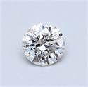 0.50 Carats, Round Diamond with Very Good Cut, D Color, SI1 Clarity and Certified by GIA
