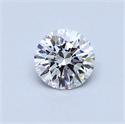 0.50 Carats, Round Diamond with Excellent Cut, D Color, VVS1 Clarity and Certified by GIA