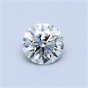0.50 quilates, Redondo Diamante , Color F, claridad SI1 y certificado por GIA