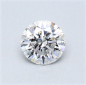 0.50 quilates, Redondo Diamante , Color D, claridad SI1 y certificado por GIA