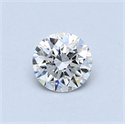 0.50 Carats, Round Diamond with Very Good Cut, D Color, VVS1 Clarity and Certified by GIA