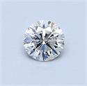 0.50 Carats, Round Diamond with Very Good Cut, E Color, SI1 Clarity and Certified by GIA