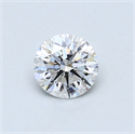 0.50 Carats, Round Diamond with Very Good Cut, D Color, SI1 Clarity and Certified by GIA