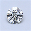 0.50 Carats, Round Diamond with Excellent Cut, I Color, VVS1 Clarity and Certified by GIA