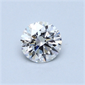 0.50 Carats, Round Diamond with Excellent Cut, D Color, VVS2 Clarity and Certified by GIA