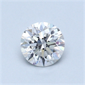 0.50 Carats, Round Diamond with Very Good Cut, E Color, SI1 Clarity and Certified by GIA