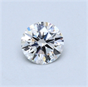 0.50 Carats, Round Diamond with Excellent Cut, E Color, VVS2 Clarity and Certified by GIA