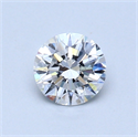 0.50 Carats, Round Diamond with Very Good Cut, D Color, SI1 Clarity and Certified by GIA