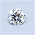 0.51 Carats, Round Diamond with Excellent Cut, E Color, SI1 Clarity and Certified by GIA