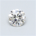 0.51 Carats, Round Diamond with Very Good Cut, E Color, SI1 Clarity and Certified by GIA