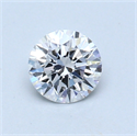 0.51 Carats, Round Diamond with Excellent Cut, D Color, VVS2 Clarity and Certified by GIA