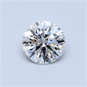 0.52 Carats, Round Diamond with Excellent Cut, D Color, VS2 Clarity and Certified by GIA
