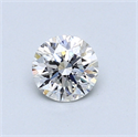 0.52 Carats, Round Diamond with Very Good Cut, E Color, SI1 Clarity and Certified by GIA