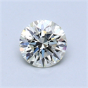 0.52 Carats, Round Diamond with Excellent Cut, L Color, IF Clarity and Certified by GIA