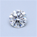 0.53 Carats, Round Diamond with Very Good Cut, D Color, SI1 Clarity and Certified by GIA