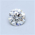 0.53 quilates, Redondo Diamante , Color E, claridad SI1 y certificado por GIA
