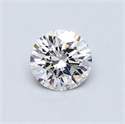0.53 Carats, Round Diamond with Excellent Cut, D Color, SI1 Clarity and Certified by GIA