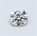 0.53 Carats, Round Diamond with Very Good Cut, E Color, VS2 Clarity and Certified by GIA
