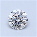 0.53 Carats, Round Diamond with Excellent Cut, E Color, SI1 Clarity and Certified by GIA