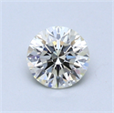0.54 Carats, Round Diamond with Excellent Cut, H Color, VVS2 Clarity and Certified by EGL