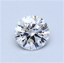 0.54 Carats, Round Diamond with Excellent Cut, D Color, VS1 Clarity and Certified by GIA