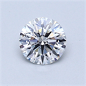 0.54 Carats, Round Diamond with Excellent Cut, D Color, VVS1 Clarity and Certified by GIA