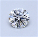 0.55 Carats, Round Diamond with Excellent Cut, E Color, SI1 Clarity and Certified by GIA