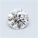 0.56 Carats, Round Diamond with Excellent Cut, D Color, SI1 Clarity and Certified by GIA
