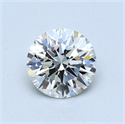0.57 Carats, Round Diamond with Excellent Cut, F Color, SI1 Clarity and Certified by GIA