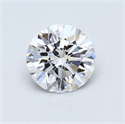 0.57 Carats, Round Diamond with Excellent Cut, D Color, VS2 Clarity and Certified by GIA